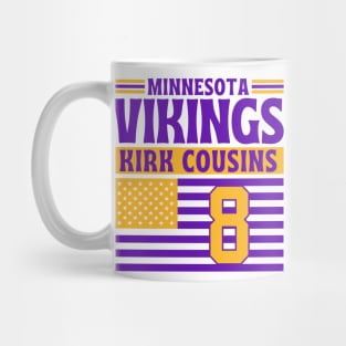 Minnesota Vikings Cousins 8 American Flag Football Mug